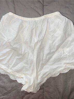 Vintage White Lace Trim Tap Pants